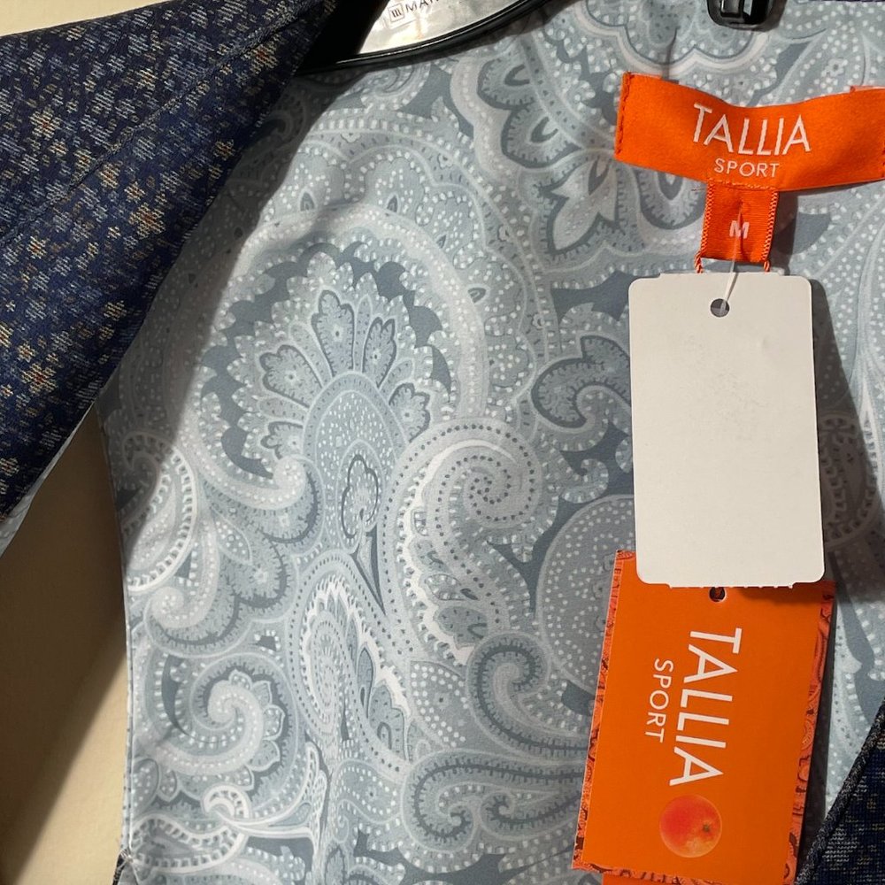 Mens' Vest- Tallia Sport Navy Slim Fit Suit Vest - NWT - Picture 10 of 14